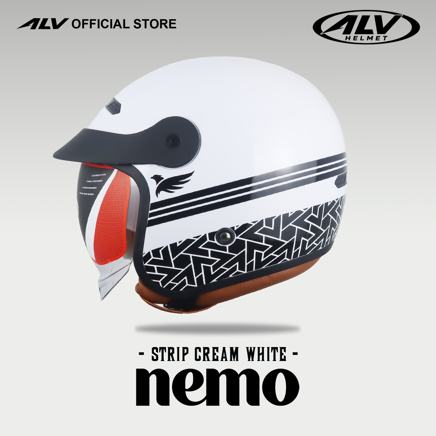ALV Nemo Strip Cream White