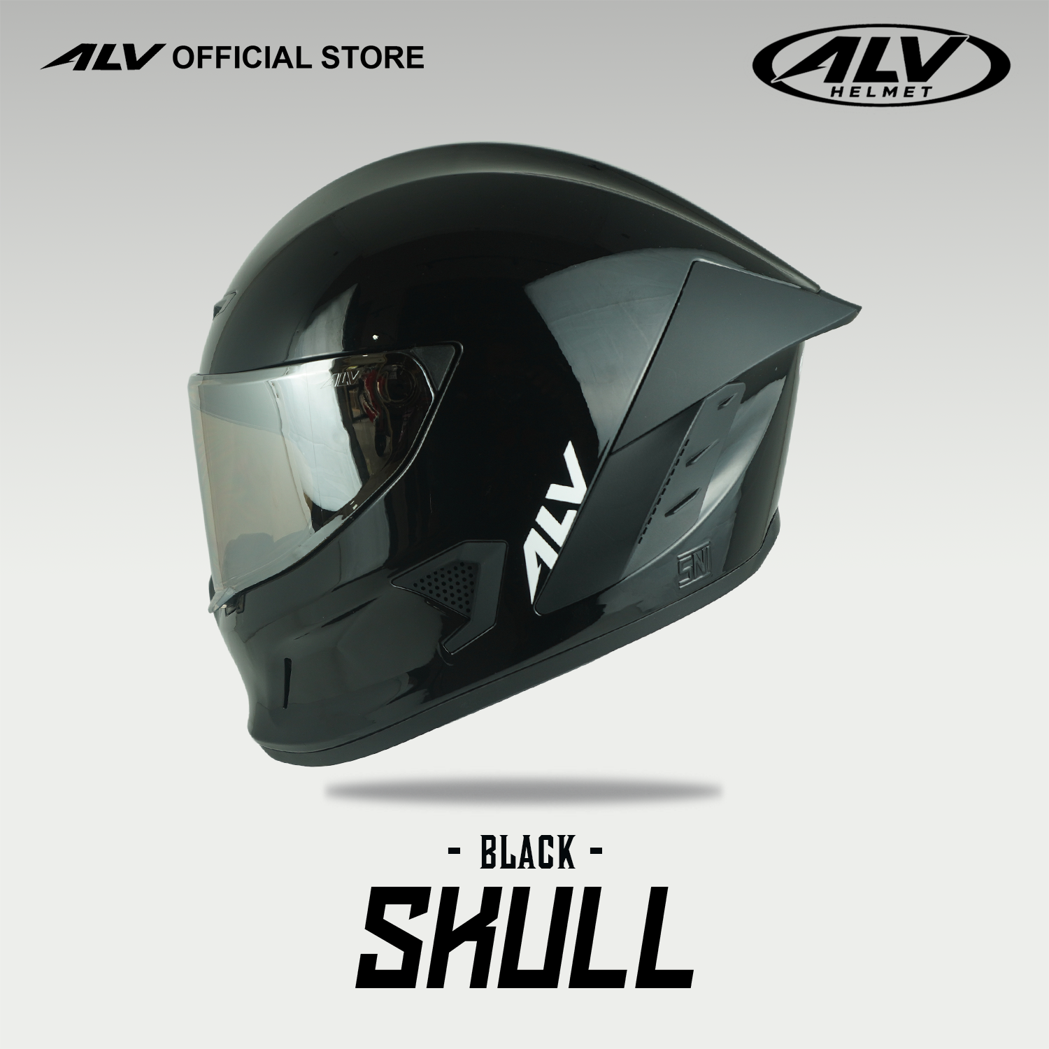 ALV Skull Black Glossy